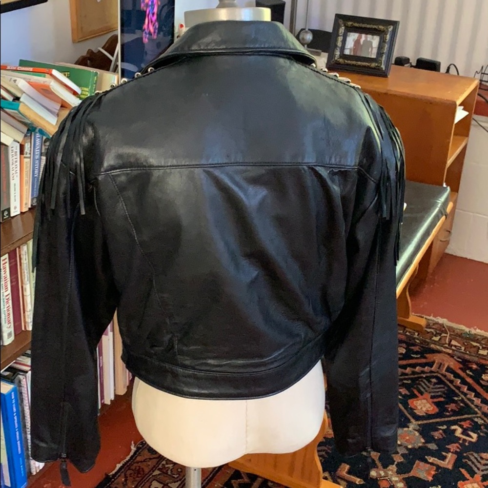 SOLD!! Vintage 80s cowgirl biker jacket - Picture 5 of 6